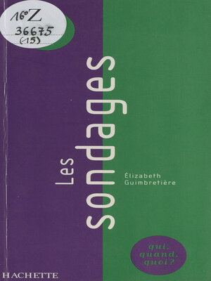 cover image of Les sondages